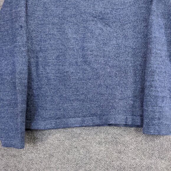 Joseph Abboud Merino Wool Blend Sweater Women Size XXL Blue 1/4 Button Henley - Picture 10 of 11
